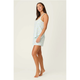 Salty Cadillac Striped PJ Short Set in Light Blue - Romantiques