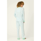 Salty Cadillac Striped Long Sleeve PJ Set in Light Blue - Romantiques