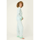 Salty Cadillac Striped Long Sleeve PJ Set in Light Blue - Romantiques