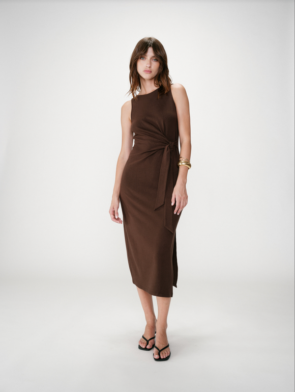 Wyla Maxi Dress in Chocolate - Romantiques