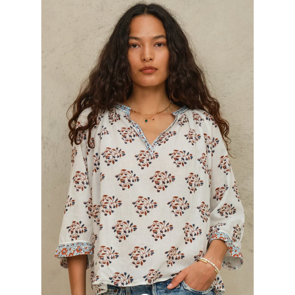 M.A.B.E. Stella Print L/S Top - Romantiques