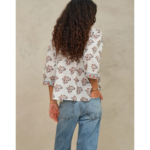 M.A.B.E. Stella Print L/S Top - Romantiques