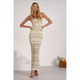 Corinna Maxi Tank Dress in White Multi - Romantiques