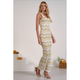 Corinna Maxi Tank Dress in White Multi - Romantiques