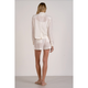 Graciella Linen Blazer in White - Romantiques