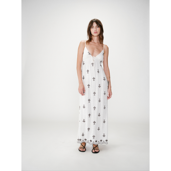 Wilora Spaghetti Strap Maxi Dress in Chocolate - Romantiques