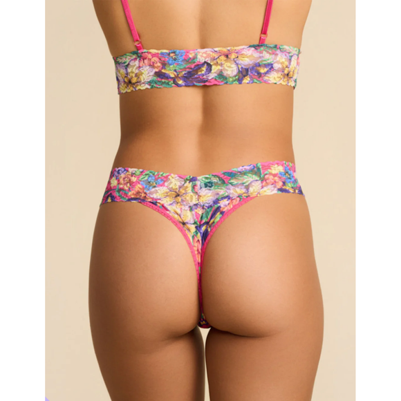 Hanky Panky Signature Original Rise Printed Thong in Radiant Pink - Romantiques