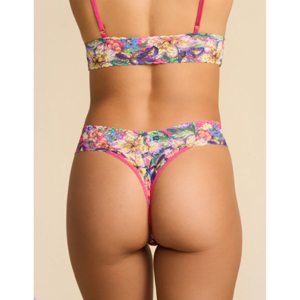 Hanky Panky Signature Original Rise Printed Thong in Radiant Pink - Romantiques