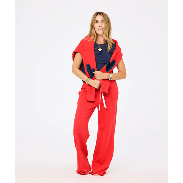 Kerri Rosenthal Weekend Barb Sweatpants in Poppy Red - Romantiques