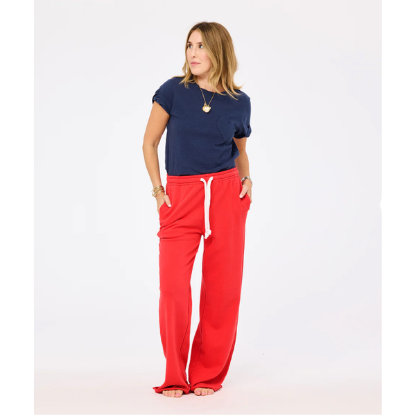 Kerri Rosenthal Weekend Barb Sweatpants in Poppy Red - Romantiques