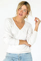 Sinead French Terry V-Neck Sweatshirt - Romantiques