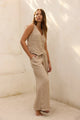 Bay Woven Linen Vest in Sandstone - Romantiques