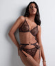 Aubade Crazy in Love Tanga in Satin Brown - Romantiques