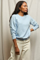 Ziggy Inside Out Shrunken Crew Sweatshirt In Powder Blue - Romantiques