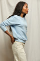 Ziggy Inside Out Shrunken Crew Sweatshirt In Powder Blue - Romantiques
