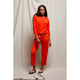 Jamaica Beach Fleece Capri Pant in Tomato - Romantiques