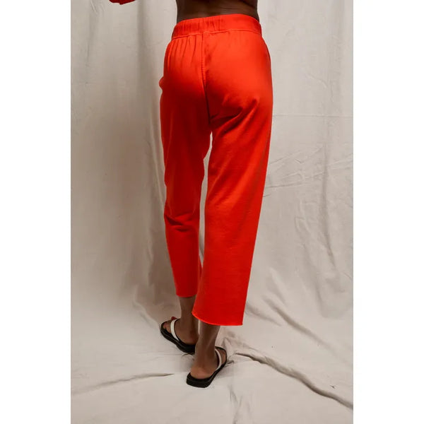 Jamaica Beach Fleece Capri Pant in Tomato - Romantiques