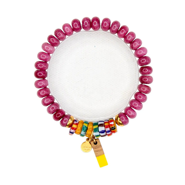 Catherine Page Skittles Elastic Bracelet in Pink Cherry - Romantiques