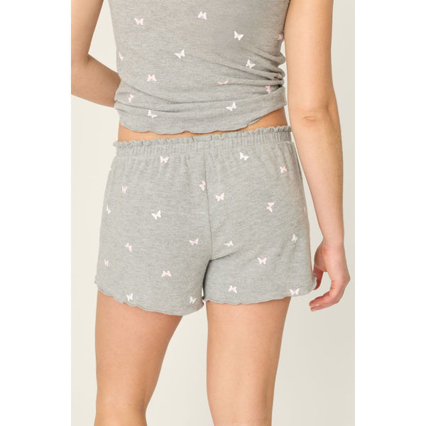 Peachy Mix Short Set in Heather Gray - Romantiques