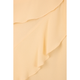 Close-up of beige fabric with ruffled layers