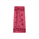 Pink scarf with red floral patterns on a white background