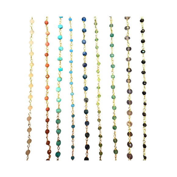 Shà Parlé Wire Wrap Gemstone Charm Holder Necklace w/ Extender – Blue Gray Lolite - Romantiques