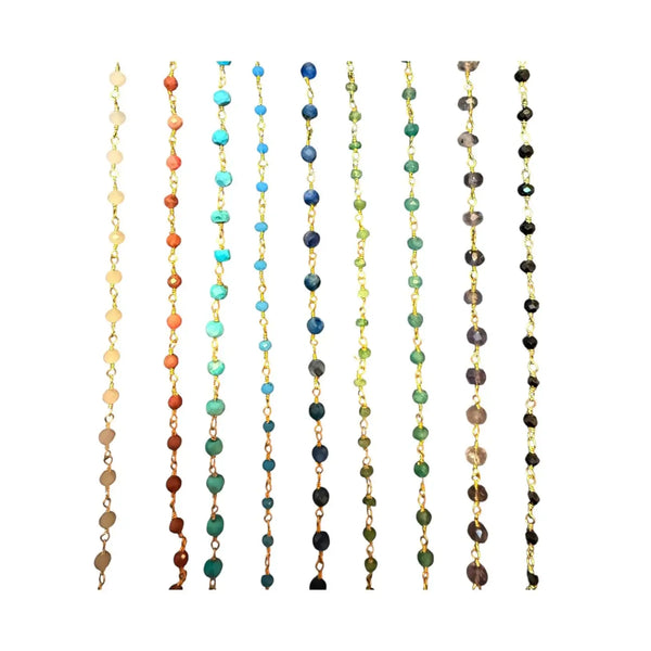 Shà Parlé Wire Wrap Gemstone Charm Holder Necklace w/ Extender – Blue Gray Lolite - Romantiques