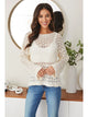 Belle Crochet Knit Bell Sleeve Sweater - Romantiques