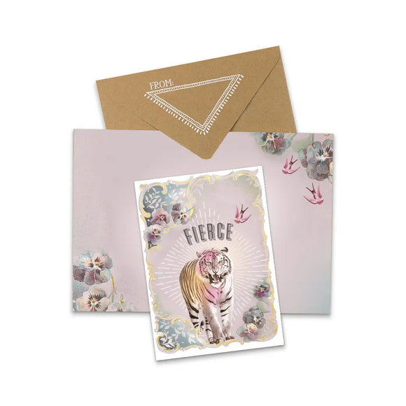 Fierce Greeting Card - Romantiques