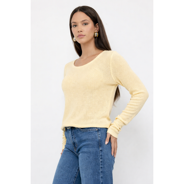 Orion Pullover Sweater in Butter - Romantiques
