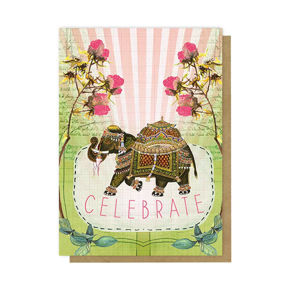 Fancy Elephant Celebrate Greeting Card - Romantiques