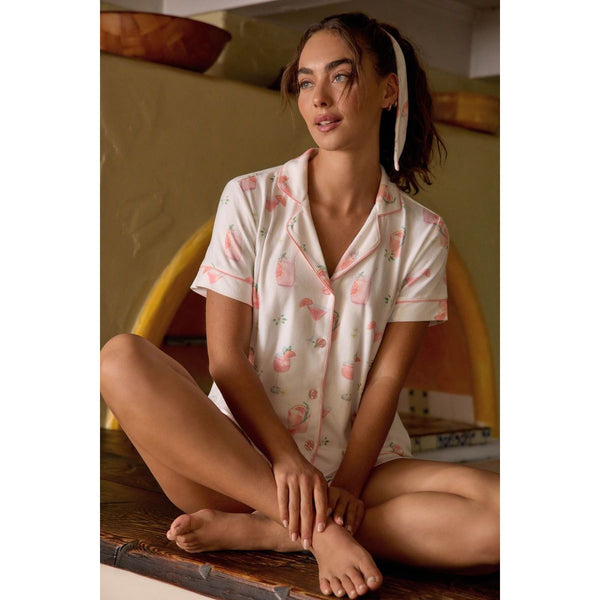 Paloma Mama PJ Short Set in Ivory - Romantiques