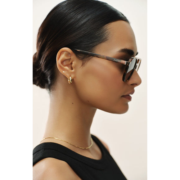 Tourist Polarized Sunglasses in Tortoise-Gradient - Romantiques