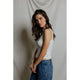 Kendra Brushed Sweater U-Neck Tank in Pacific Stripe - Romantiques