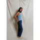 Khara Crispy Cotton U-Neck Tank in Pacific Blue - Romantiques
