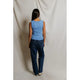 Khara Crispy Cotton U-Neck Tank in Pacific Blue - Romantiques