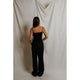 Lorana Linen Drawstring Pants in Black - Romantiques