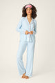 Western Blooms Striped PJ Set in Dream Blue - Romantiques