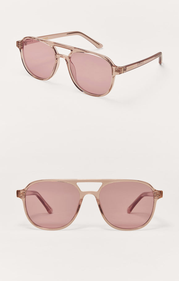 Tourist Polarized Sunglasses in Rose Crystal Pink - Romantiques