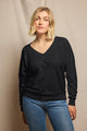 Sinead French Terry V-Neck Sweatshirt - Romantiques