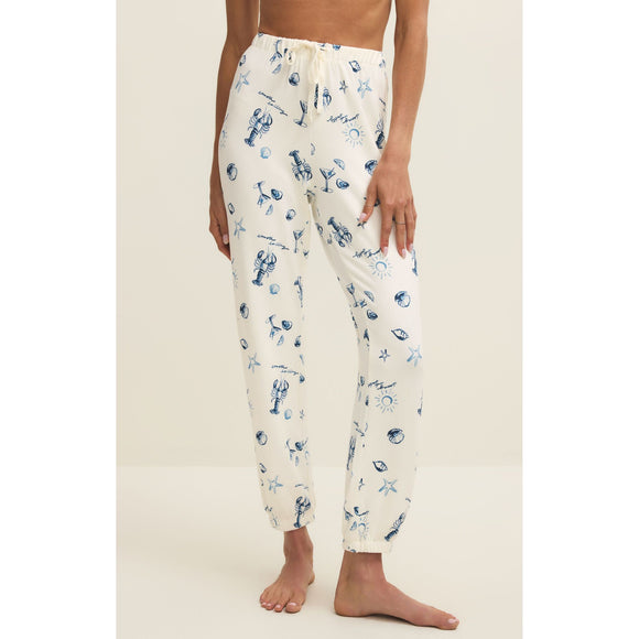 Classic Lost at Sea Jogger Pant in Vanilla Ice - Romantiques