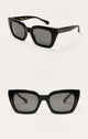 Hideaway Polarized Sunglasses in Polished Black-Grey - Romantiques