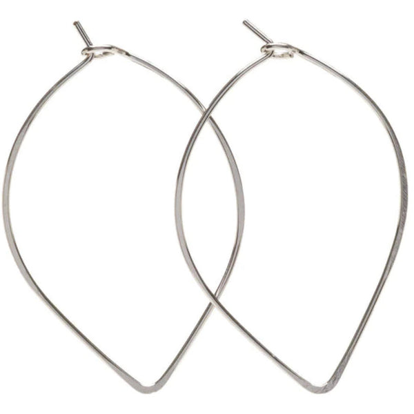 Large Closed Wire Hoop Earrings - Romantiques