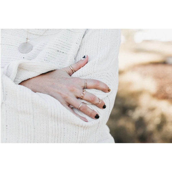 Chain ring in Gold and Silver - Romantiques