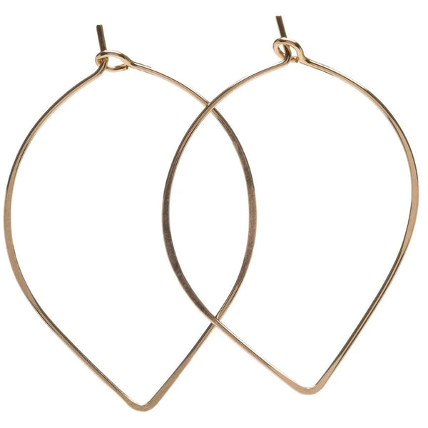 Large Closed Wire Hoop Earrings - Romantiques