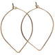 Large Closed Wire Hoop Earrings - Romantiques