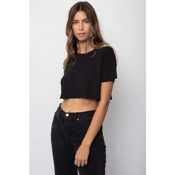 Stillwater s/s boyfriend crop tee - Romantiques