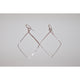 Small Hammered Diamond Shaped Earrings in sterling silver - Romantiques
