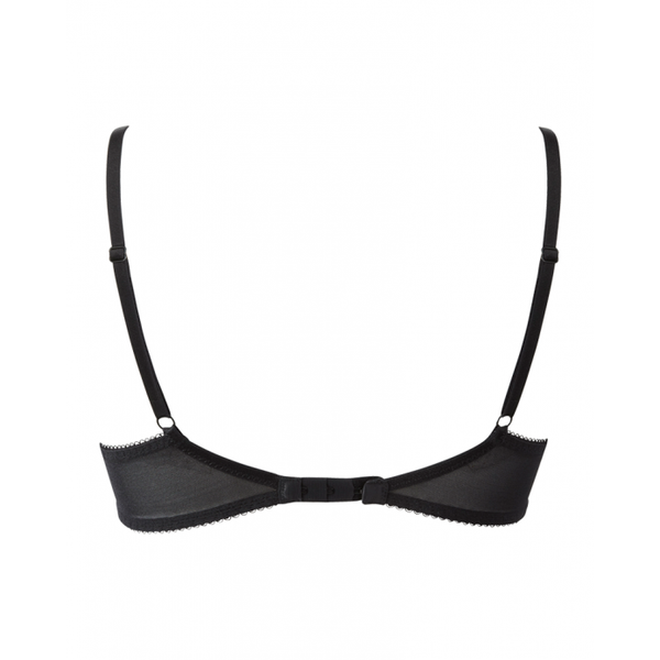 Super boost Lace Plunge Bra in Black