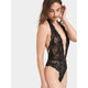 Eloide Soft Halter Bodysuit in Black - Romantiques